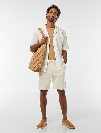 Chemise manches courtes avec broderies