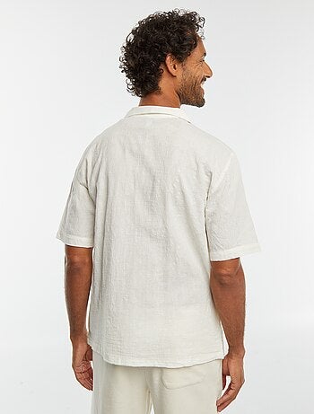 Chemise manches courtes avec broderies