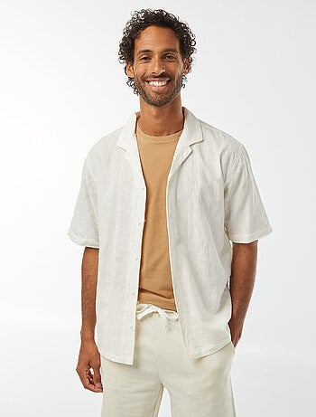 Chemise manches courtes avec broderies