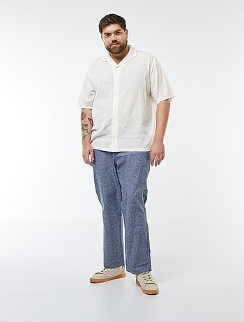 Chemise manches courtes avec broderies