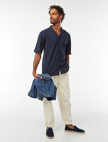 Chemise manches courtes avec broderies