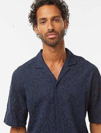Chemise manches courtes avec broderies