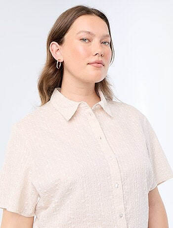 Chemise manches courtes avec imprimé brodé