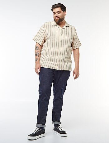 Chemise manches courtes avec motif rayé