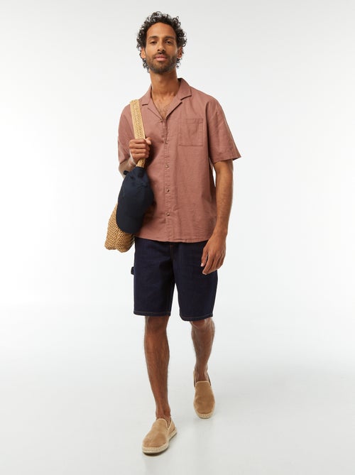 Chemise manches courtes avec poche poitrine - Kiabi