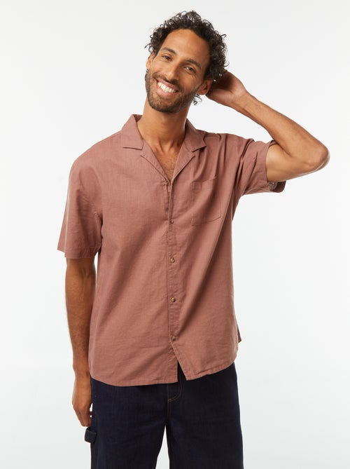 Chemise manches courtes avec poche poitrine - Kiabi