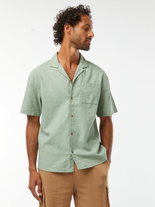Chemise manches courtes avec poche poitrine - Kiabi