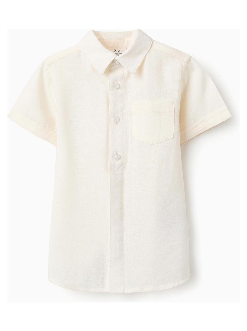 Chemise manches courtes, avec poche SUMMER BREEZE Beige clair - Kiabi