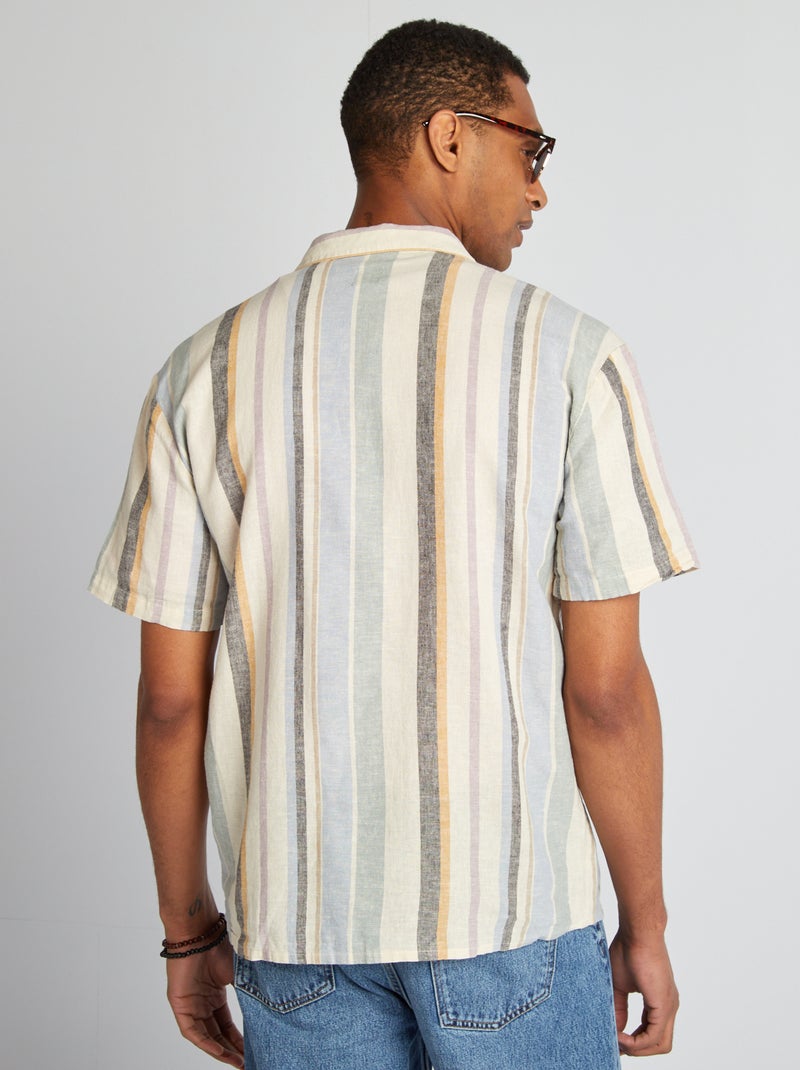 Chemise manches courtes Beige - Kiabi