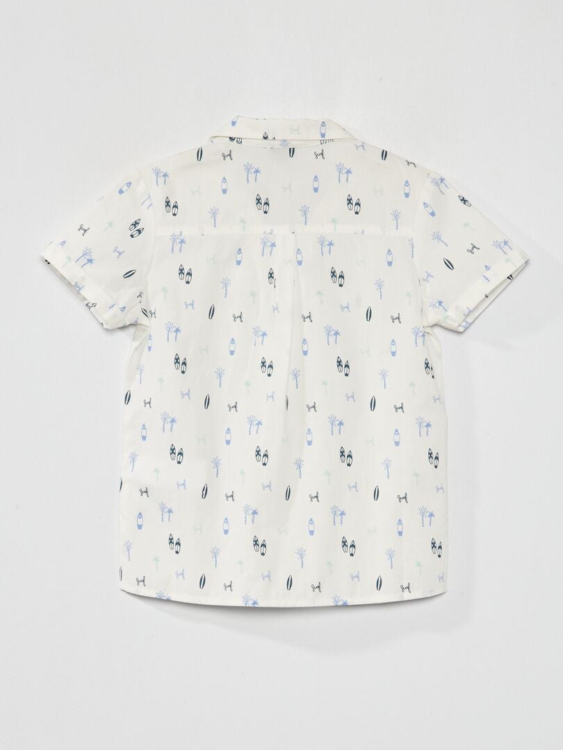 Chemise manches courtes Blanc - Kiabi