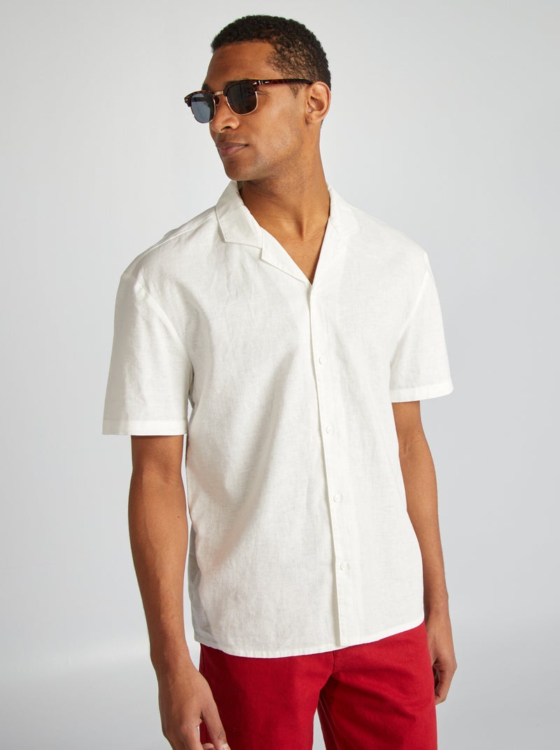 Chemise manches courtes Blanc - Kiabi