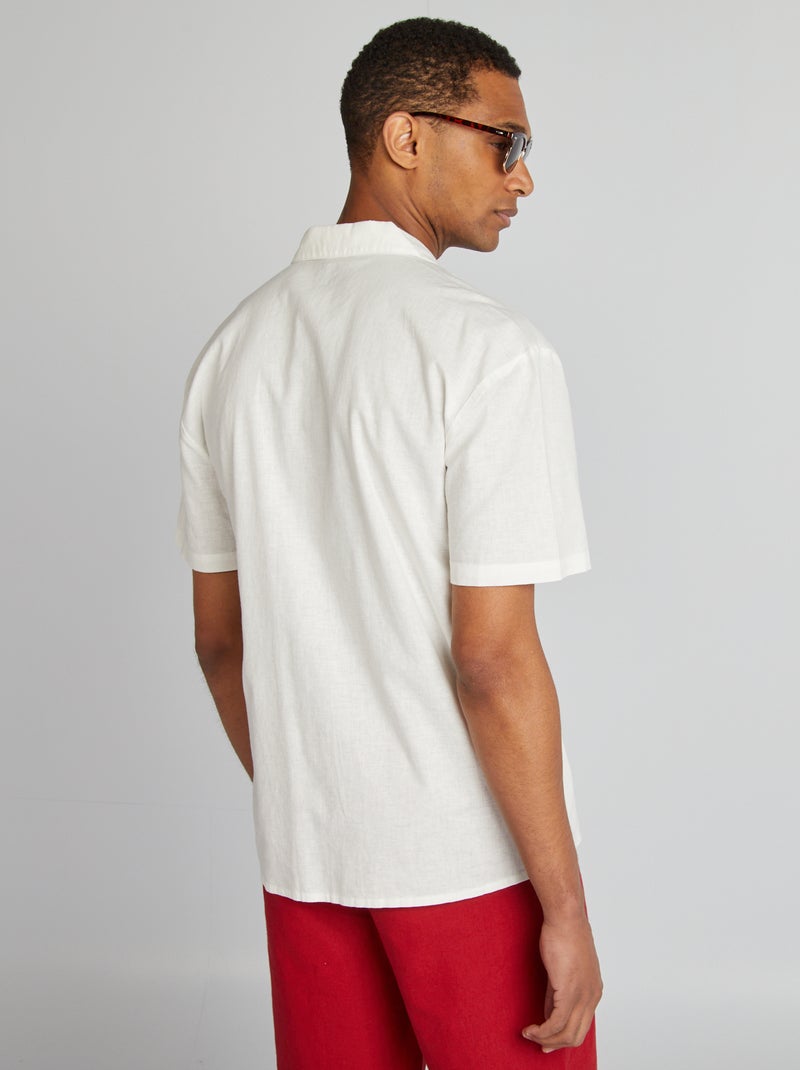 Chemise manches courtes Blanc - Kiabi