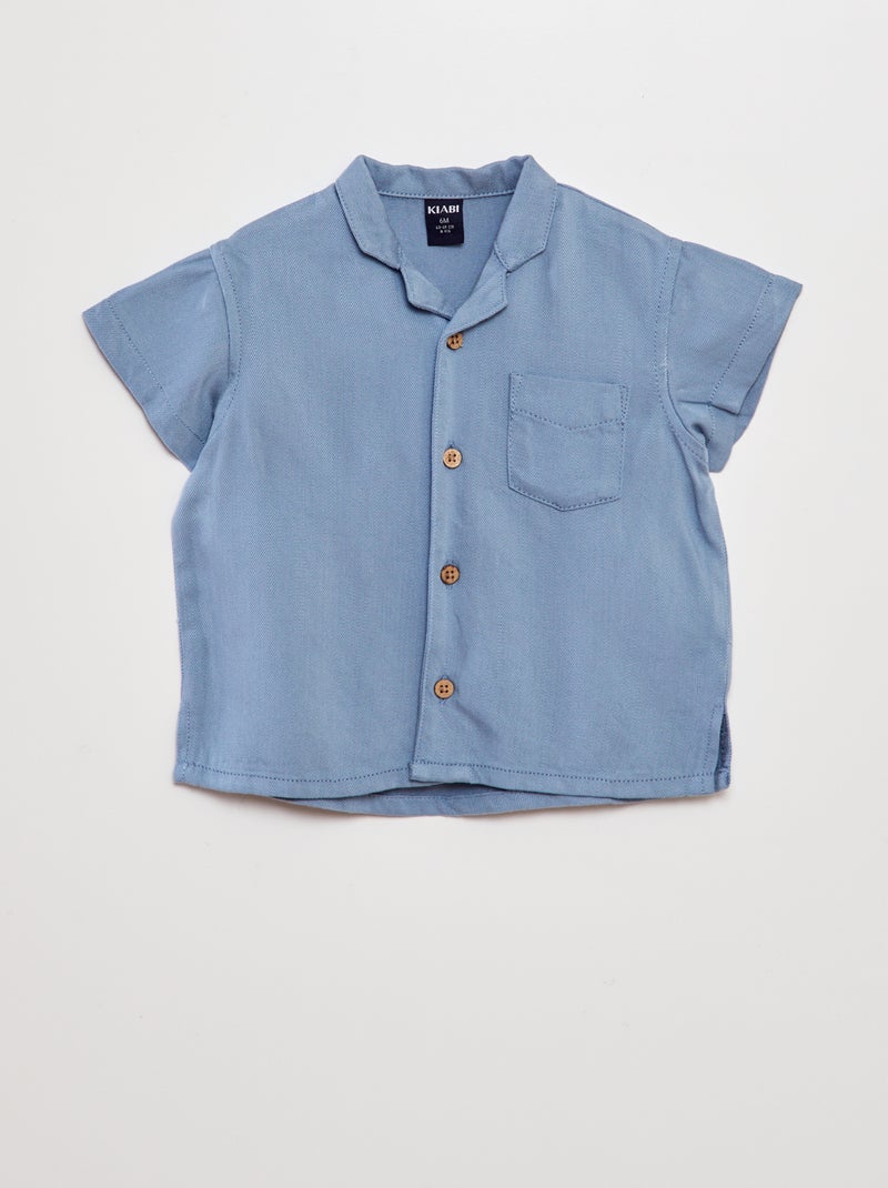 Chemise manches courtes Bleu - Kiabi