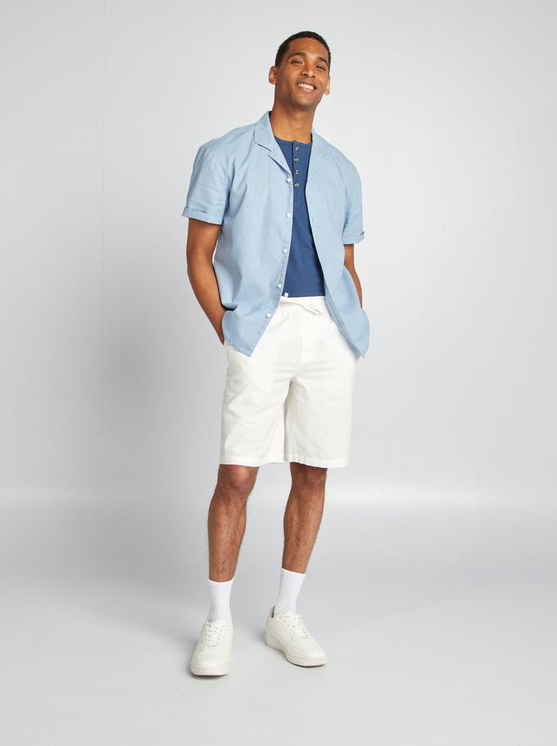 Chemise manches courtes Bleu - Kiabi
