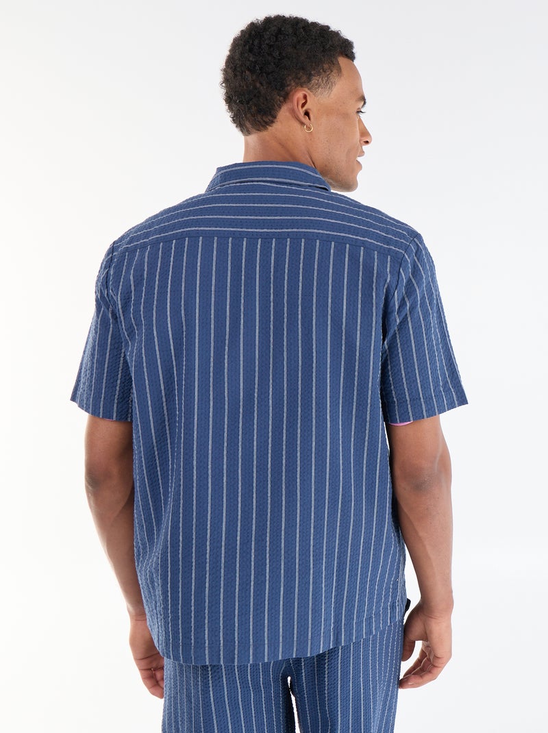Chemise manches courtes Bleu - Kiabi