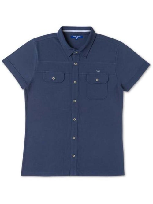 Chemise manches courtes bleu marine Homme - Kiabi
