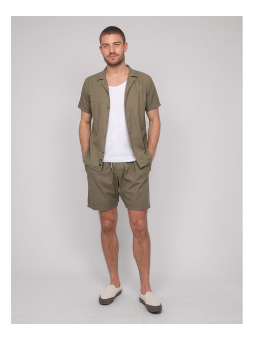 Chemise manches courtes coton DOUKIPOLO - Kiabi