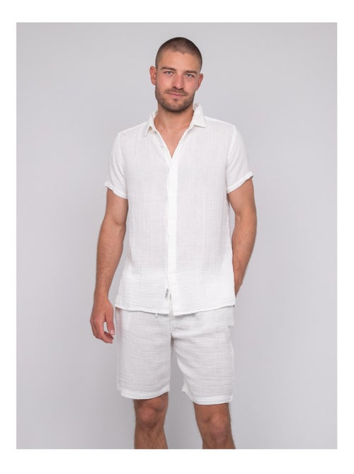 Chemise manches courtes coton DOUMAKI - Kiabi