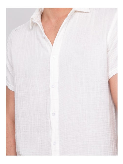 Chemise manches courtes coton DOUMAKI - Kiabi