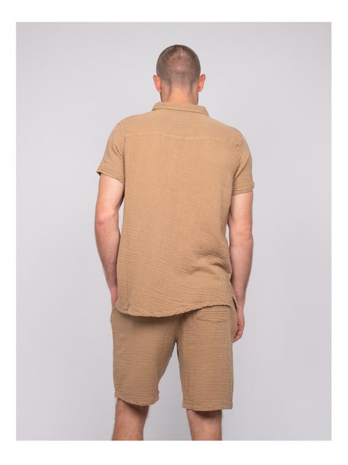 Chemise manches courtes coton DOUMAKI - Kiabi