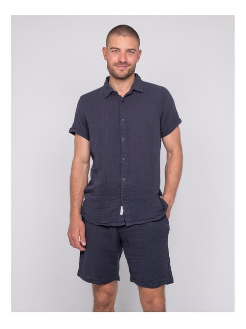 Chemise manches courtes coton DOUMAKI - Kiabi