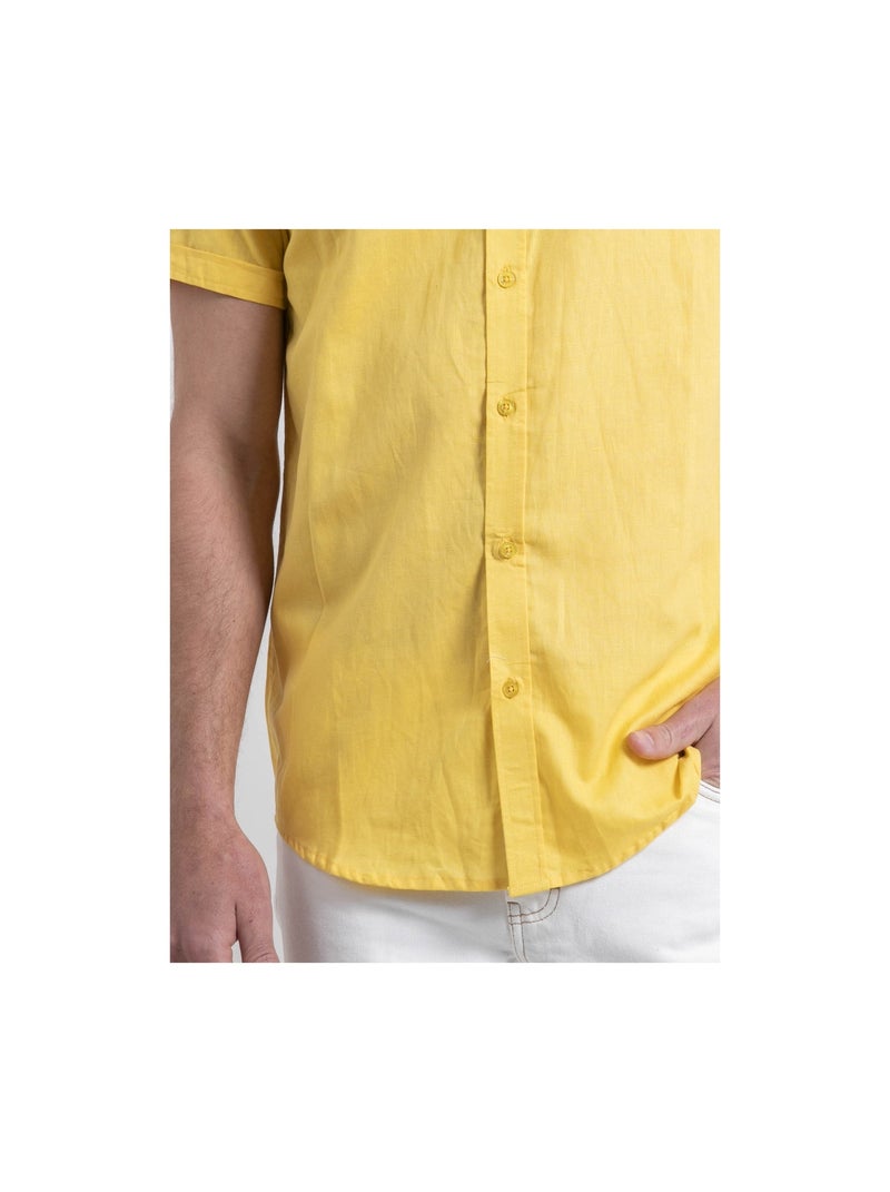 Chemise manches courtes DEMIKA Jaune - Kiabi