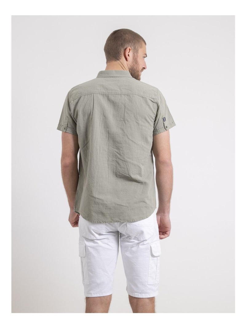 Chemise manches courtes DEMIKA Kaki - Kiabi