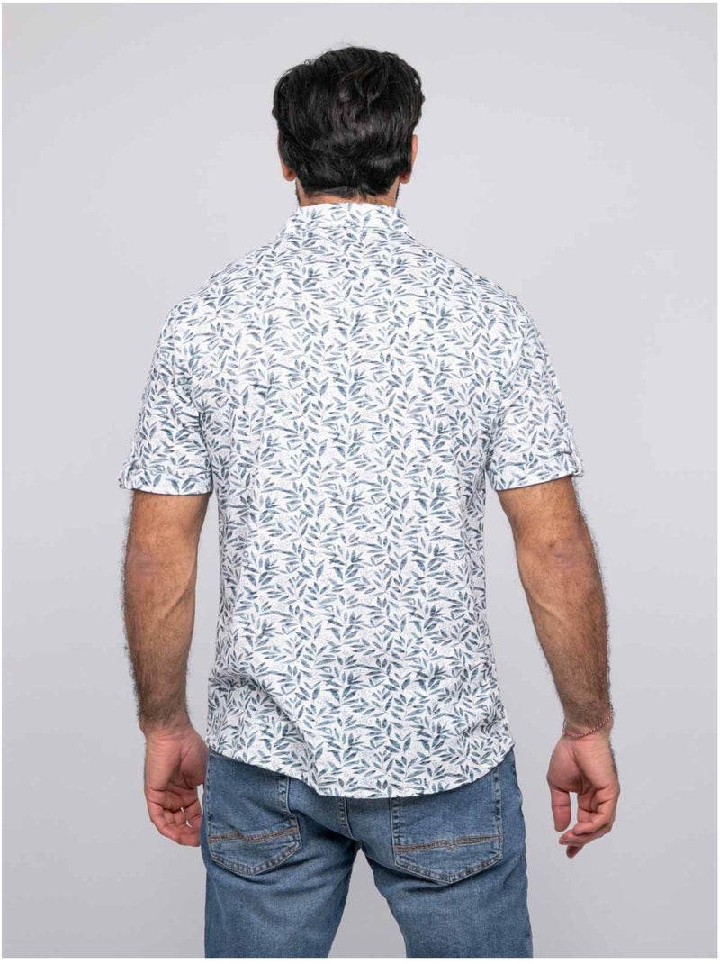 Chemise manches courtes DRICAOUL Bleu - Kiabi