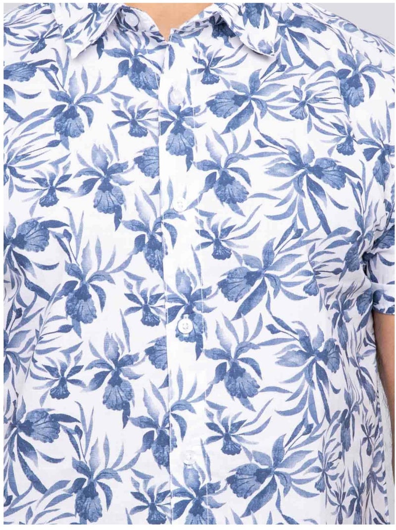Chemise manches courtes DRILOUBINE Bleu - Kiabi