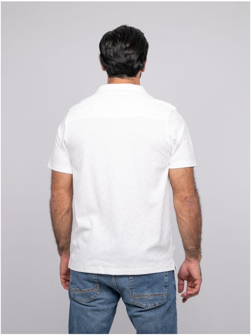 Chemise manches courtes DROPOLEON Ecru - Kiabi