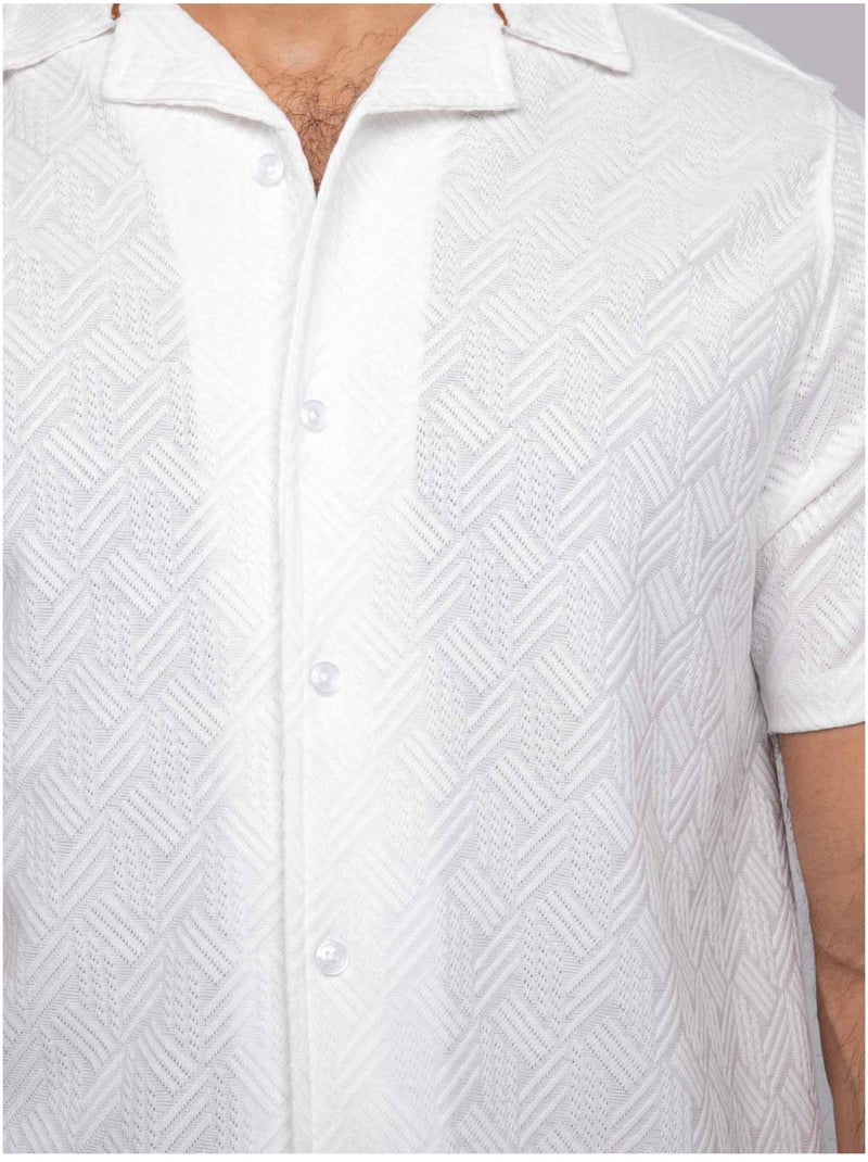 Chemise manches courtes DROPOLEON Ecru - Kiabi