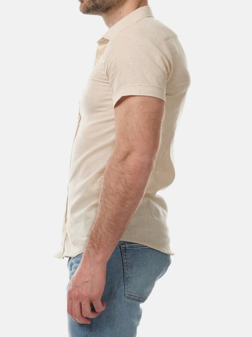 Chemise manches courtes en lin - Kiabi