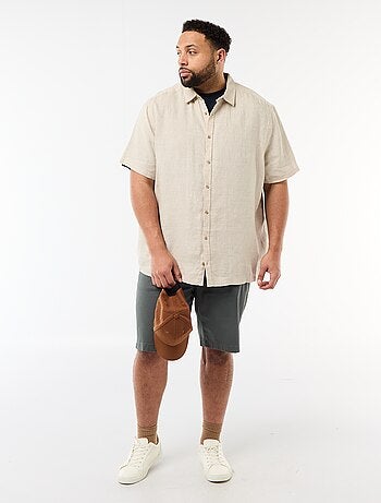 Chemise manches courtes en lin