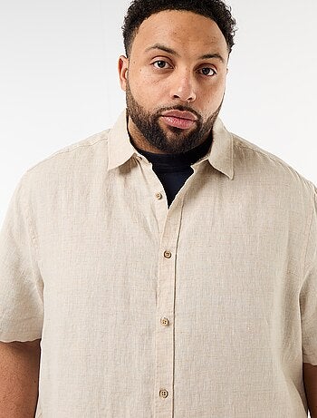 Chemise manches courtes en lin