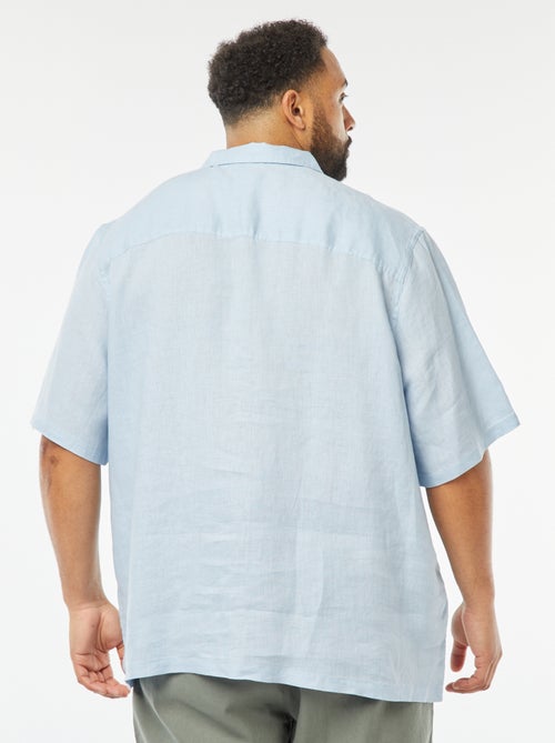 Chemise manches courtes en lin - Kiabi