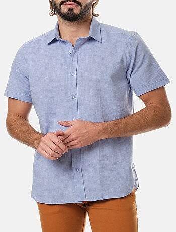 Chemise manches courtes en lin