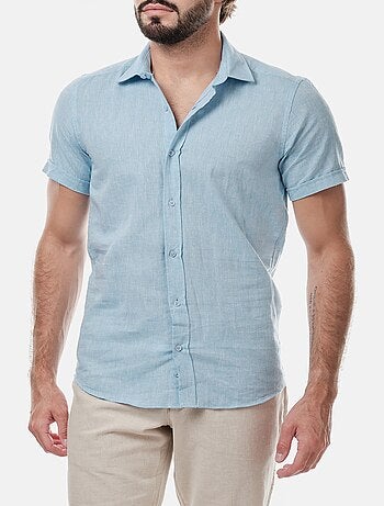 Chemise manches courtes en lin