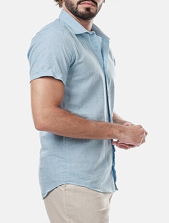 Chemise manches courtes en lin