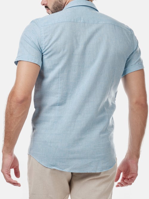 Chemise manches courtes en lin - Kiabi