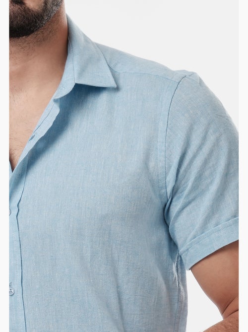 Chemise manches courtes en lin - Kiabi