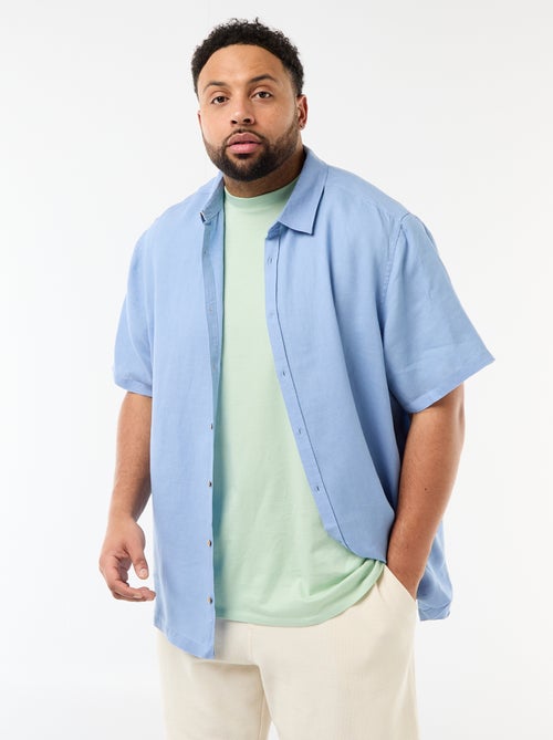 Chemise manches courtes en lin - Kiabi