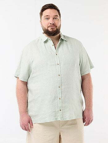 Chemise manches courtes en lin