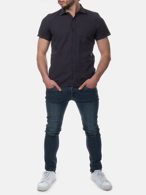 Chemise manches courtes en lin - Kiabi