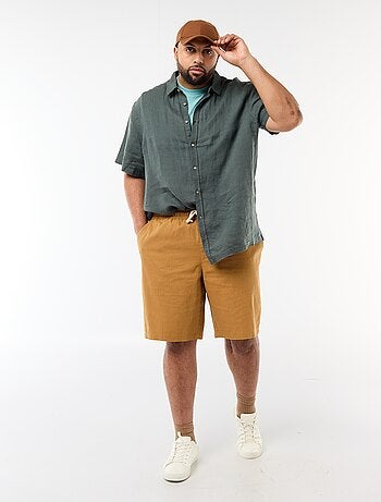 Chemise manches courtes en lin