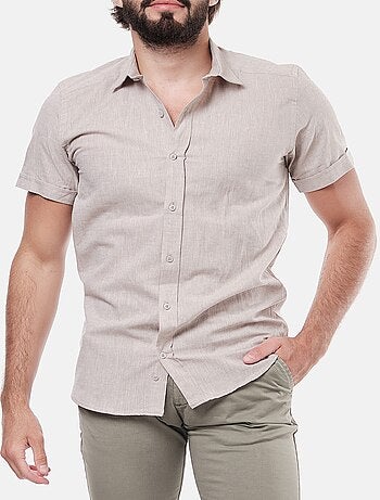 Chemise manches courtes en lin
