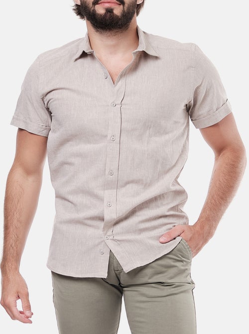 Chemise manches courtes en lin - Kiabi