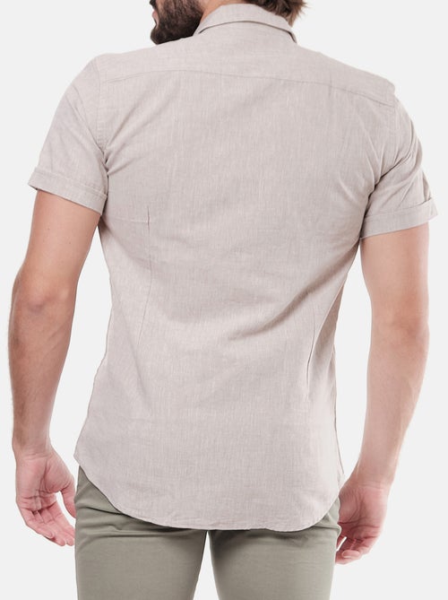Chemise manches courtes en lin - Kiabi