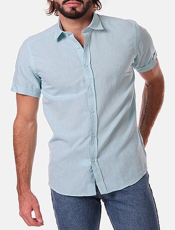 Chemise manches courtes en lin