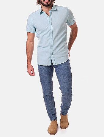 Chemise manches courtes en lin