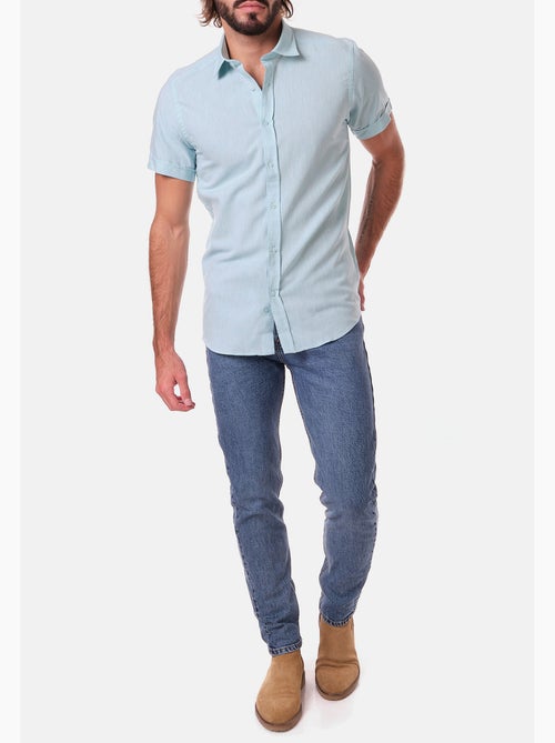Chemise manches courtes en lin - Kiabi